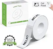 Nelko Original P21 Label Maker Tape Customized Label Printing Paper 14x50mm Standard Laminated Label Replacement Multi-Purpose Label Maker 180 Tapes/Roll 1 Roll White