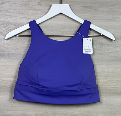 Lululemon Wunder Train Long Line Bra Size 12 C/D Cup Charged Indigo 08709