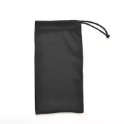 Sunglasses Eye Glasses Cloth Pouch Drawstring Bag Black