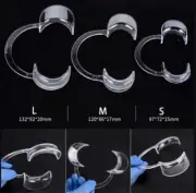 100Pc Dental Intraoral Cheek Lip Retractor Mouth Opener C Type L/M/S Blue Clear