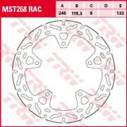 TRW Lucas Brake disc MST268RAC,rigid