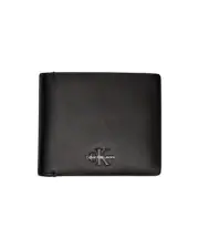 Calvin Klein Jeans Leather Plain Wallet - Wallets - Black -Size One Size