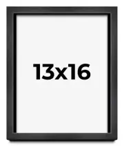 13x16 Shadow Box Frame Grey Charcoal Black | 0.875 Inches Deep | Solid Wood Shad