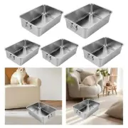 Stainless Steel Litter Box High Sided Pet Supplies Cat Toilet Cat Sand Box
