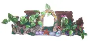 Urs Wall Ruin w/ Silk Plant Reptile Accessory - 3 Sizes