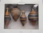 Hearth & Hand with Magnolia Wooden Top Plumb Bob Figural Set of 4 NEW