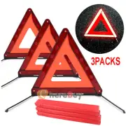 3x Reflective Warning Triangle Kit For Car Emergency Safety Security Truck Road