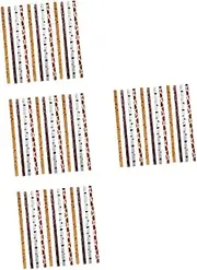 OHPHCALL 4sets Fancy Animal Print Pencils Wooden Writing Tools for Boys and Girls Jungle Theme Pencils for Parties 12pcs*4