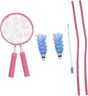 SUPVOX Boys and Girls Badminton Rackets Balls Set Metal PVC for Outdoor Games