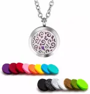 Essential Oil Diffuser Necklace Pendant Stainless Steel Aromatherapy Trinity
