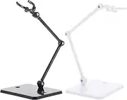 TOYANDONA Miniature Dolls 2pcs Action Figure Stand Adjustable Doll Stand Assembly Action Holder Base Display Stand for Figure Model Toy Doll Accessories White Black Action Figures