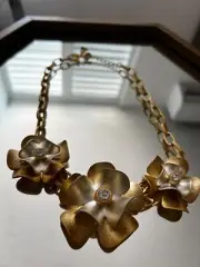 PARK LANE bib necklace - gold - statement - NEW
