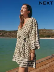 Cream/Black 100% Cotton Playsuit (AL3803) | $73