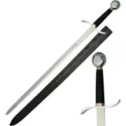 Beautiful Knight Riding Medieval Functional Sword with Leather Sheath