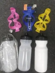 Sunlite water bottle cages and 3 water bottle 24 oz.