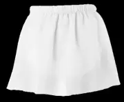 Danskin 3318 White Girl's Medium (8-10) Georgette Pull-On Skirt