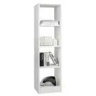5-Tier Bookshelf Corner Bookcase Storage Display Organizer with 4 Cubes