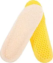 Healeved 2 Pair Warming Slippers Insoles for Plantar Sheepskin Insoles,Fluffy Insoles Winter Warm Insoles Plug-in Liner Running Shoes Winter Insoles,Soft Imitation Wool Shoe Insoles for Cold Weather