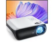 HAPPRUN Projector Native 1080P Bluetooth Projector with 100''Screen 9500L Por...