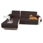 Sectional Sofa Covers 100% Waterproof L Shape Sofa Cover Reversible Large Brown
