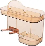 VICASKY Bathroom Wall Storage Rack Punch Double Holder with Hook for Hair Dryer Durable and Elegant Wall Mounted Shelf for Toiletries and Accessories Space Saving Design