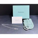 極美品 TIFFANY&CO. 蒂芬妮項鍊 愛心項鍊 OPEN HEART 鍊墜 吊墜 配件 特大 銀色 XL