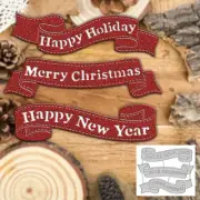 Festive Sentiment Metal Cutting Dies Scrapbook Album Embossing Paper Card Crafts