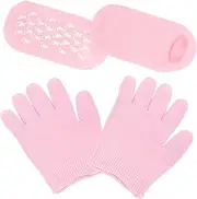 Healeved 1set Moisturizing Gel Socks and Hand Care Gloves for Overnight Nourishing Foot Masks and Hand Masks to Revitalize and Restore Dry Skin Hydrating