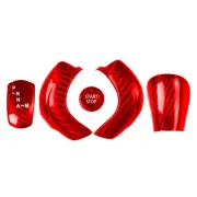 5pcs/set Carbon Red Engine Start Stop Button Trim For Nissan GTR R35 2008-2016
