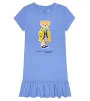 [Polo Ralph Lauren Kids] Polo Ralph Lauren Kids Polo Bear cotton dress Y 1,5-2 blue