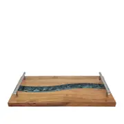 J.Elliot Home Bently 60x28cm Serving Tray w/ Handles - Evergreen