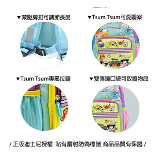 台灣現貨｜正版迪士尼 Disney｜ TSUM TSUM防水童包(無法放A4) 防水後背包 後背包 雙肩包 背包 小背包