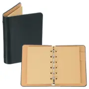 Binder Cover 1pcs A7 Kraft Leather Notebook with 50 Sheet Paper, Dark Green