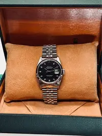 在飛比找Yahoo!奇摩拍賣優惠-Rolex 勞力士 datejust 16234 黑面鑽台