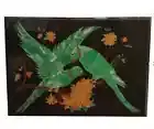 18" x 15'' black Marble Center wall panel bird Table Top Inlay pietra dura