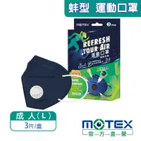 在飛比找PChome24h購物優惠-【MOTEX 摩戴舒】蚌型運動口罩(1片/包，3包/盒)