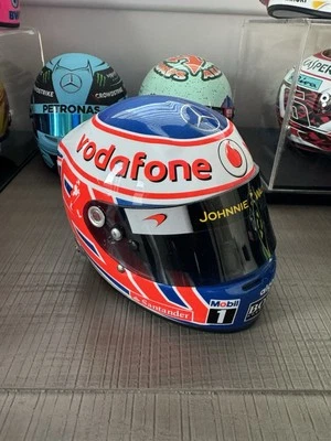 Jenson Button signed 2011 Vodafone McLaren Mercedes Helmet 1:2 Scale (on top)