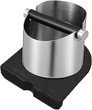 OKUMEYR Box Stainless Knock Box with Removable Bar and Non Slip Pad Coffee Grounds Container for Easy Cleaning and Long Term Use for Espresso Lovers and Home