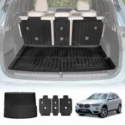 3D All Weather Boot Liner Back Seat Protector Combo for BMW X1 F48 Series 2015-2022 Heavy Duty Car Kick Mats Cover Cargo