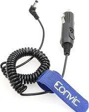 Eonvic 12V DC 5.5 x 2.5mm to Car Cigarette Lighter Male Plug Cable Car Charger Auto Power Supply Cable Camera, CCTV, Car Refrigerator (Right Angle DC)