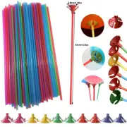 50Pcs 32cm Balloon Sticks and Cups Choose Colour & Quantity Party Birthday