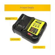 DCB112 Lithium Battery Charger for 10.8V 12V 14.4V 18V 20V DCB206 DCB120 DCB105 EU Plug black