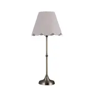 Pilon Classic Fabric Shade Desk Table Light Lamp Linen/Antique Brass