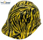 Tiger Yellow Hydro Dipped Cap Style Hard Hat with Ratchet Suspension