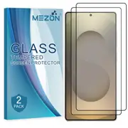 [2 Pack] Full Coverage Samsung Galaxy S25 Ultra (6.9") Tempered Glass Crystal Clear Fingerprint Unlock Premium 9H HD Screen Protector by MEZON (Galaxy S25 Ultra, 9H Full)
