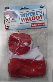 Where's Waldo Beanie Red Hat Fancy Dress Up Halloween Adult Costume Accessory