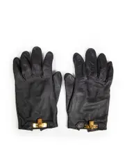 Black Leather Soya Gloves