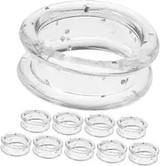 10pcs Soft Silicone Hair Scissors Thumb Rings Inserts for Barbers Pet Grooming Comfort Grip White