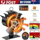 5 Blade Fan Heat Self-Powered Wood Stove Top Burner Fireplace Silent Eco Heater