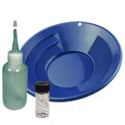10" Blue Gold Pan Panning Kit